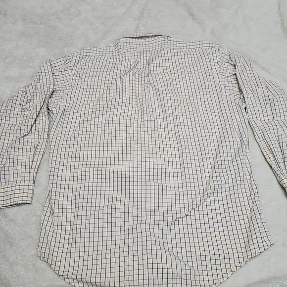Ralph Lauren Blue Label Blake‎ White Yellow Blue Plaid Button Dress Shirt Medium - Picture 6 of 10